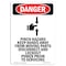 Signmission OSHA Danger Sign, Pinch Hazard Keep, 10in X 7in Decal, 7" W, 10" L, Portrait, Pinch Hazard Keep OS-DS-D-710-V-2451 - alternate 1